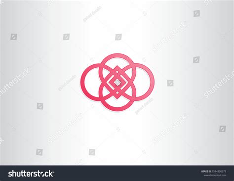 Simple Red Logo Line Concept Design Stock Vector (Royalty Free ...