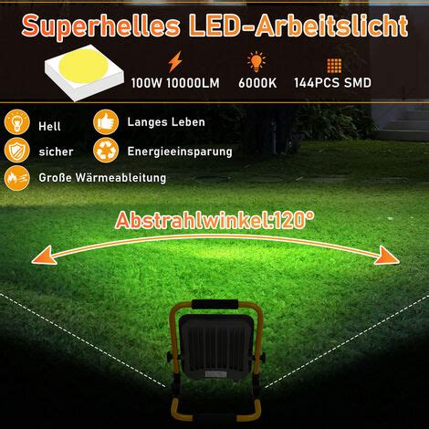 Hengda Projecteur Led Avec Jaune Tr Pied W Projecteur Ext Rieur Avec