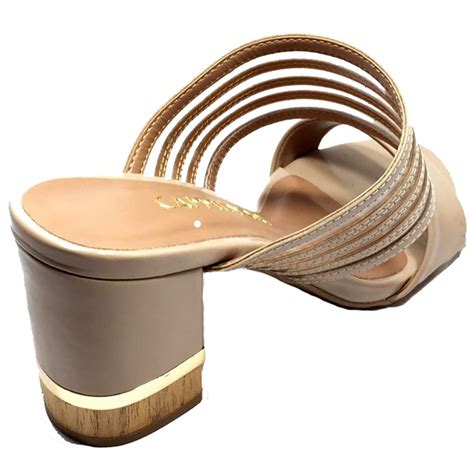 Sandália Feminina Camminare Verniz Natural Nude Compre Agora Cabana Magazine