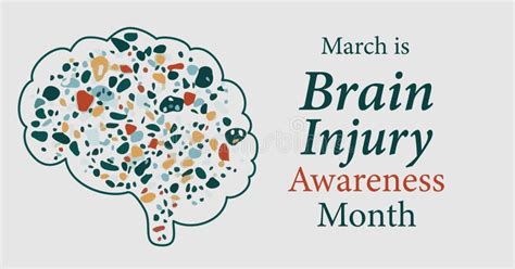 Brain Injury Awareness Month Campaign Banner Observed In March Vector