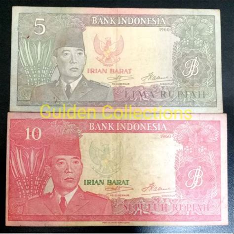 Jual Uang Kuno Set 5 Dan 10 Rupiah Soekarno Sukarno Irian Barat VF