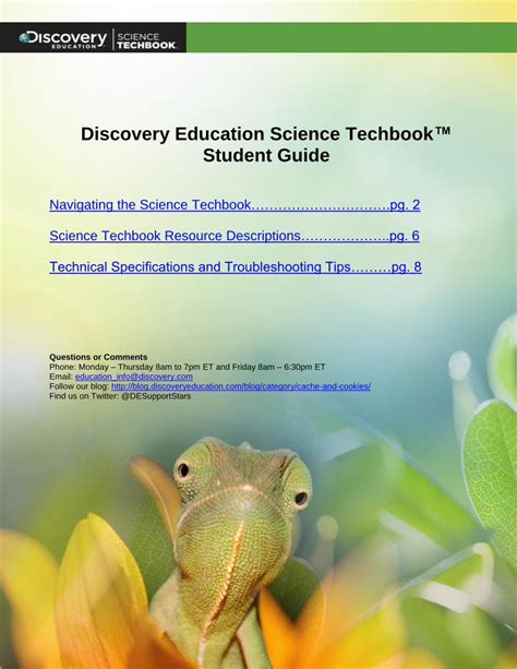 Pdf Discovery Education Science Techbook Student Guide The Stages