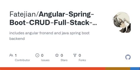 Github Fatejianangular Spring Boot Crud Full Stack App Includes