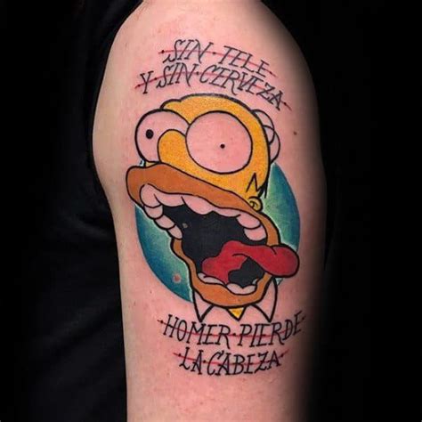 Homer Simpson Tattoo Designs For Men The Simpsons Ink Ideas