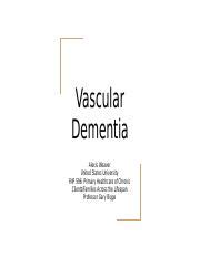 Understanding Vascular Dementia Causes Symptoms And Treatment