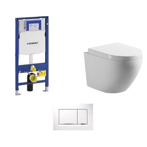 Geberit Pack Wc Suspendu Blanc Avec Geberit Duofix Sigma Et Plaque De