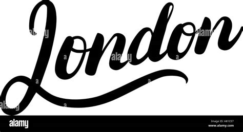 London Hand Written Lettering Typography Modern Brush Calligraphy For