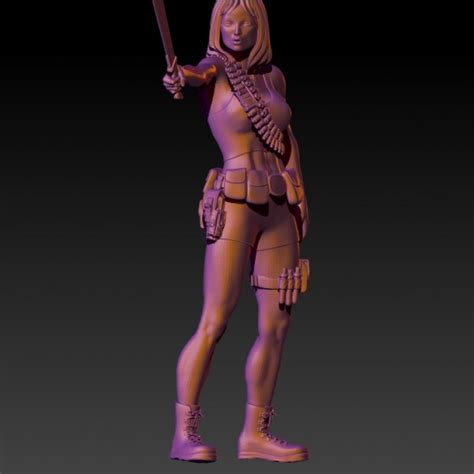 Fichier STL FEMME SURVIVANTE DE ZOMBIE RPG Plan imprimable en 3D à