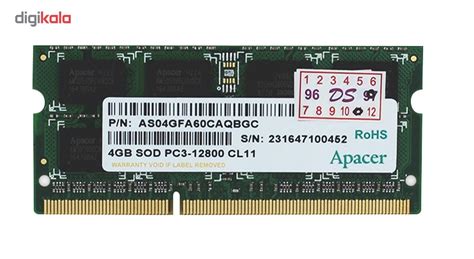 قیمت و خرید رم لپ تاپ اپیسر مدل Ddr3 ، 1600mhz ظرفیت 4 گیگابایت