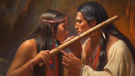 Native American Couple In Love