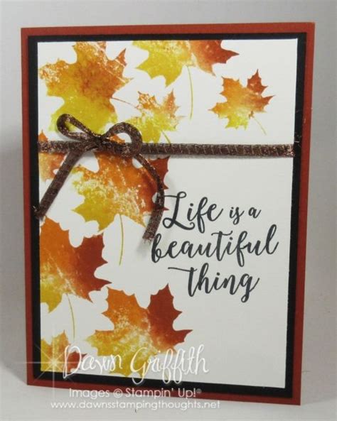 Baby Wipe Technique Video Dawn S Stamping Thoughts Fall Cards