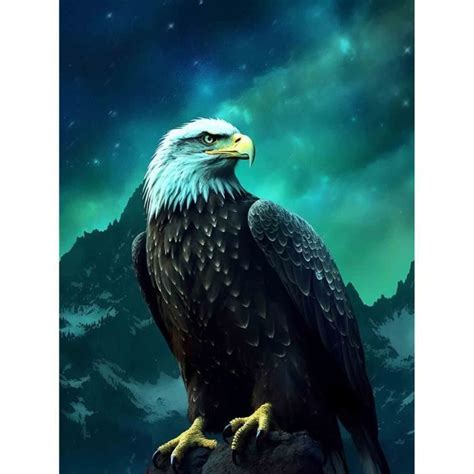 Bimkole 5D Diamond Painting DIY Kits Aigle Animaux Peinture D Art