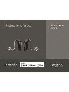 Instructions For Use Oticon Instructions For Use Oticon Pdf Pdf Pro