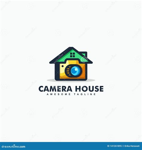 Abstract Camera House Illustration Vector Design Template Stock Vector ...