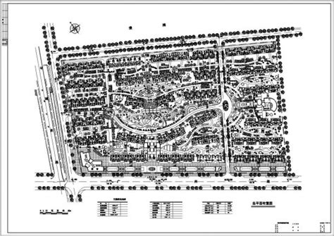 某大型多层住宅小区详细规划设计cad总平面布置图（含主要经济指标）住宅小区土木在线