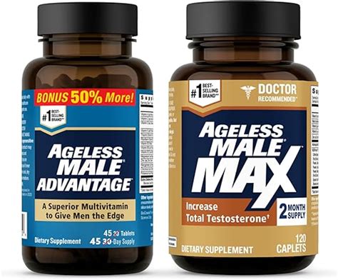 Ageless Male Max Total Testosterone Booster And Ageless Male Advantage Premium