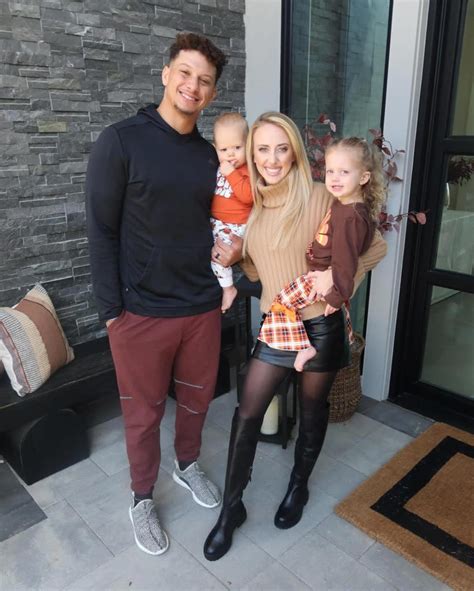 Brittany Mahomes Looks Lovely in a Leather Skirt and Boots for Thanksgiving