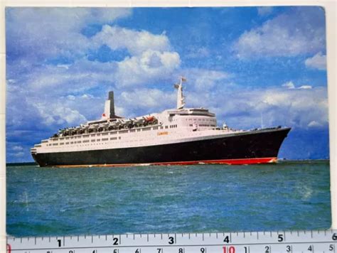 Rms Queen Elizabeth Postcard Cunard White Star Line Luxury Liner