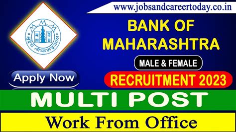 Bank Of Maharashtra Job 2023 Bank Of Maharashtra Recruitment 2023