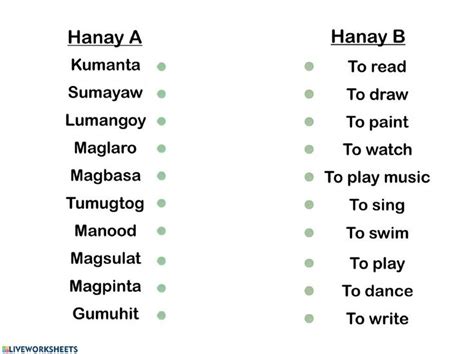 Filipino Worksheet MT1 Tagalog Words For Grade 3