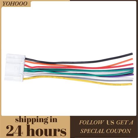 Yohooo Dual Car Audio Wiring Harness Stereo 12 Pin Wire Connector Interface Cables Fit For