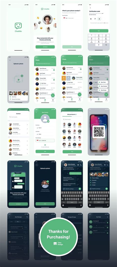 Chatme Messenger Chat App Ui Kit Figma Resources On Ui In