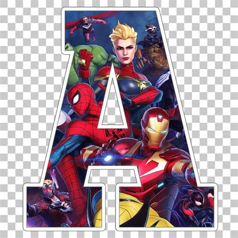 Avengers Alphabet Letters Png 4 MR ALPHABETS