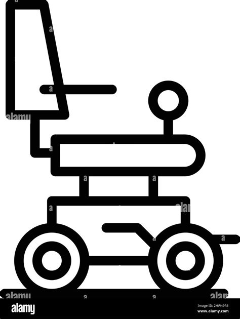 Medical Electric Wheelchair Icon Outline Vector Power Drive Motor