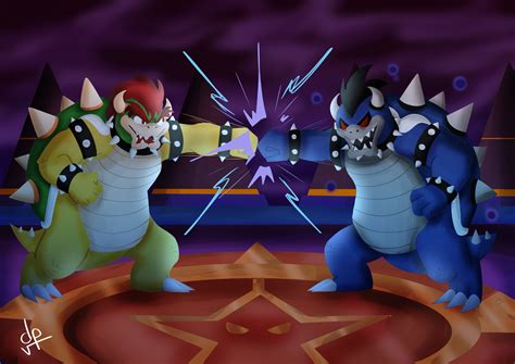 Bowser Vs. Dark Bowser-Art by @d4tPurple on Twitter : r/DarkBowser