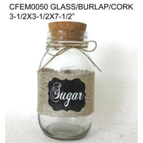 75 Brown And Clear Sugar Glass Bottle With Lid