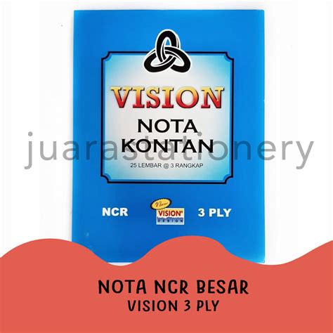 Nota Ncr Besar 3 Ply Vision Nota Rangkap 3 Tiga Tanpa Karbon