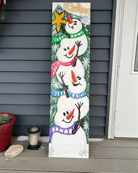 Snowman Christmas Porch Leaner, Snowman Porch Sign, Snowman Art ...