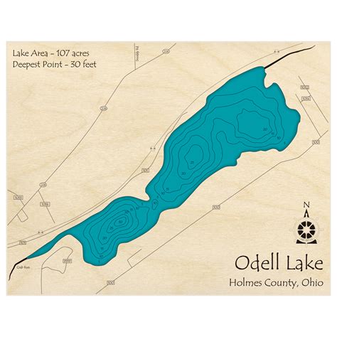 Odell Lake 3d Custom Wood Map Lake Art Llc