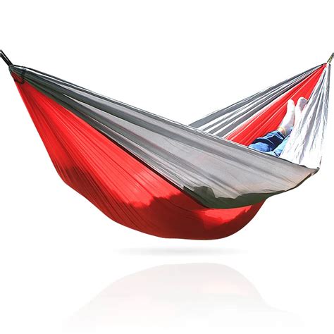 Red Gray Camping Hammock Survival Hammock Hamak Hamacas Camping In