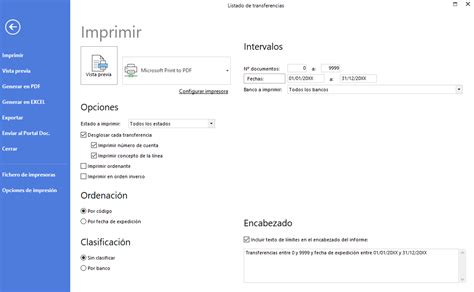 C2822 Cómo puedo emitir un listado de transferencias