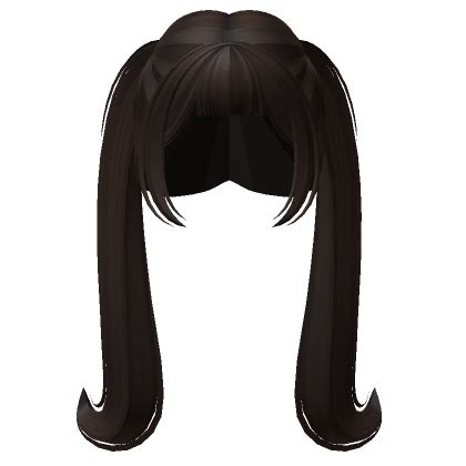 School Girl High Pigtails W Bangs Dark Brown Roblox Item Rolimon S