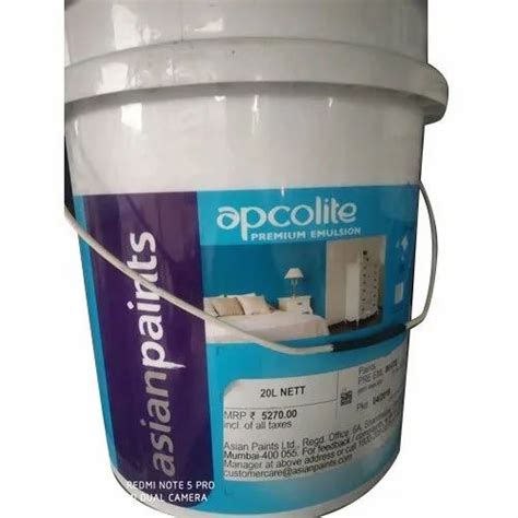 High Gloss White Asian Paint Apcolite Premium Emulsion For Interior