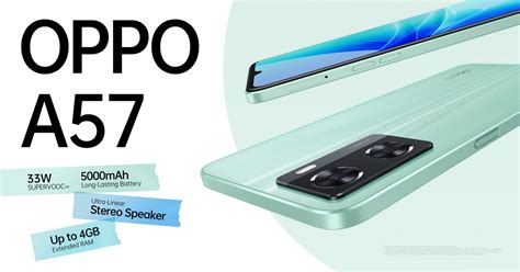 The New OPPO A57 Features A 5 000mAh Battery And 33W SUPERVOOC Fast