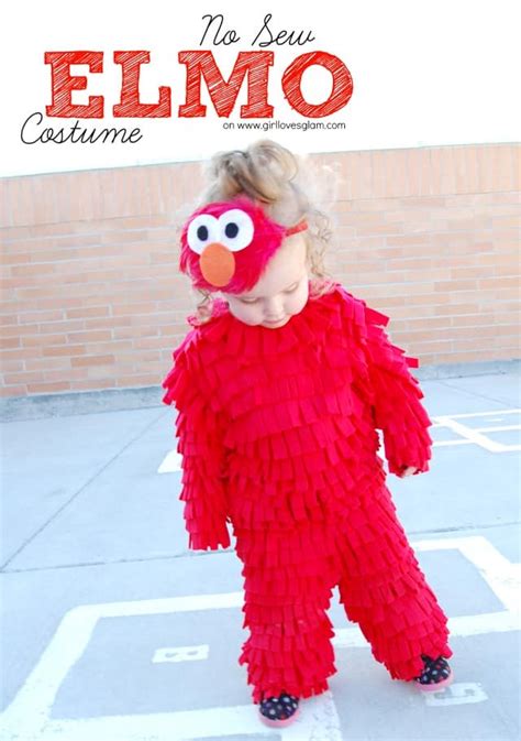 DIY No Sew Elmo Halloween Costume - Girl Loves Glam