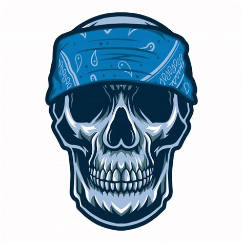 Skull Wearing Bandana