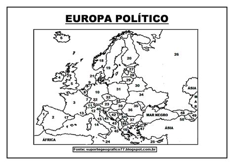 Mapa Europa Para Colorir - Mapa Da Europa Para Colorir - REVOEDUCA