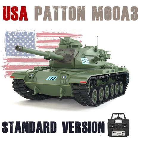 1 16 2 4G RC Remote Control Tongde Smoke Sound USA Patton M60A3 Tank