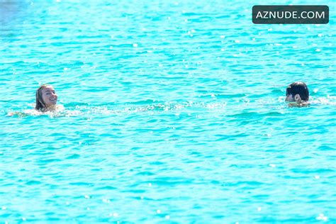 Julianne Hough Sexy Seen In A Blue Bikini With A Small Nip Slip In Italy AZNude