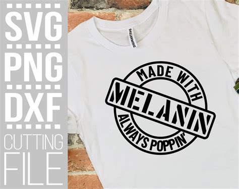 Made With Melanin Always Poppin Svg Black Girl Magic Africa Afro