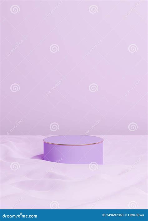 Light Pastel Lavender Purple D Rendering Minimal Product Display One