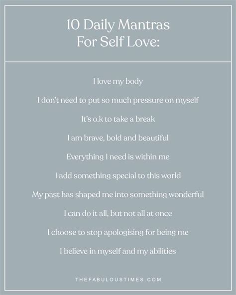 10 Daily Mantras For Self Love