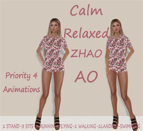 Second Life Marketplace Popular Female Ao Animation Overrider Calm Stand Sexy Walk Still