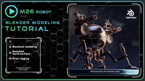 Robot modeling tutorial Blender [2022][ArtStation] - GraphixTree