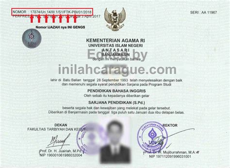 Penjelasan Letak Nomor Ijazah SD, SMP, SMA, D3, S1 Lengkap