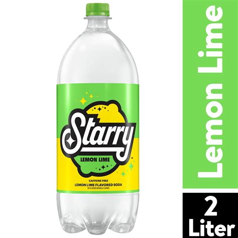 Starry Flavored Beverage Lemon Lime Soda Pop 2 Liter Bottle